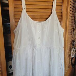 Torrid White Smocked Sundress